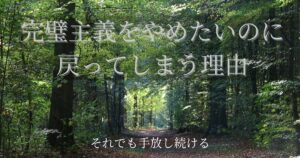 完璧主義をやめたいのに戻ってしまう理由の記事アイキャッチ